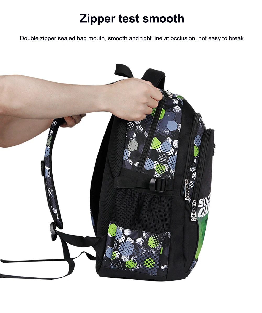 printing football schoolbag cut anime backpack travel bag soccers school bags for teenage boys mochila escolar infantil menino