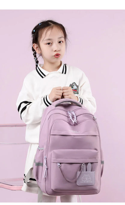 girls school bag for kids purple school backpack for girls children pink bookbag primary students gift large capacity backpack