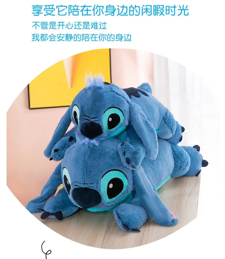 Puppy Stitch Doll Blue Stitch Plush Long Pillow Toys Girl Sleeping Leg Clamping Plushies Doll Children's Birthday Pillow Gift