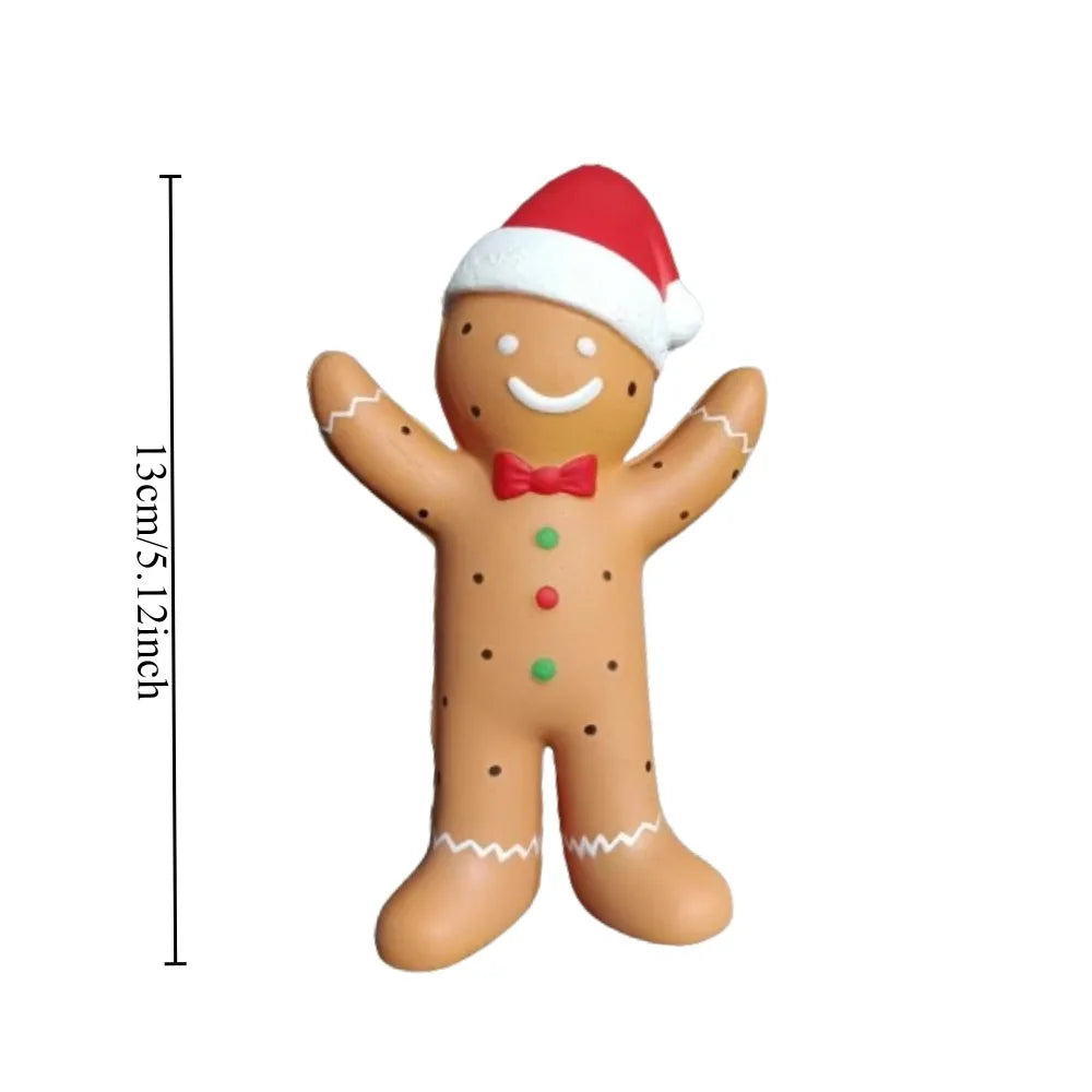 Squishy Cute Christmas Gingerbread Squeeze Stress Relief Toy Christmas Gifts Party Decoration Fidget Toys for Kids Girl Gift