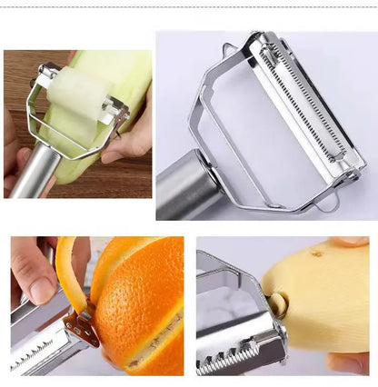 Multifunctional Kitchen Peeler Vegetable Fruit Peeler Stainless Steel Durable Potato Slicer Household Shredder Carrot Peeler