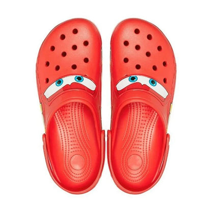 Disney Lightning Mcqueen Pixar slipper Outdoor Beach Crocs Cute Cartoon Anime Pool Anti Slip No95 Car Crocs Man Shoes Toys Gifts