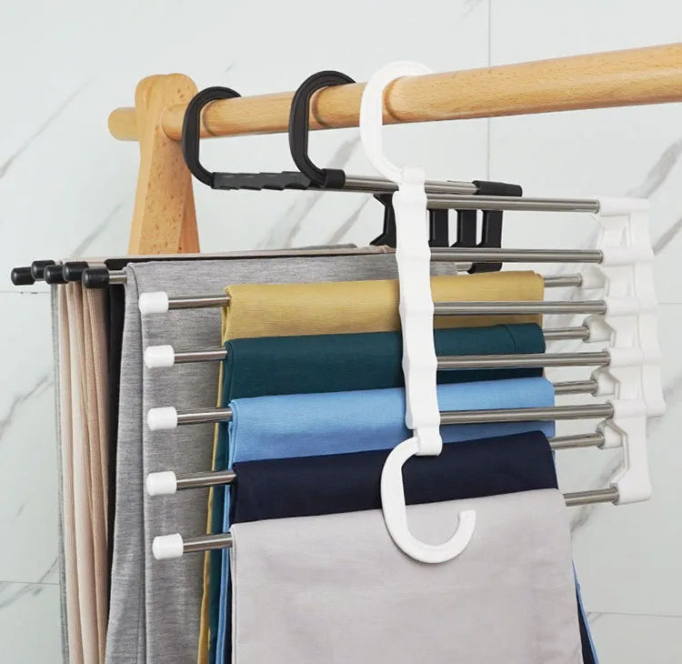 Folding Pants Storage Multifunctional Hanger for Pant Rack Hanger Clothes Organizer Hangers Save Wardrobe Space Bedroom Closets