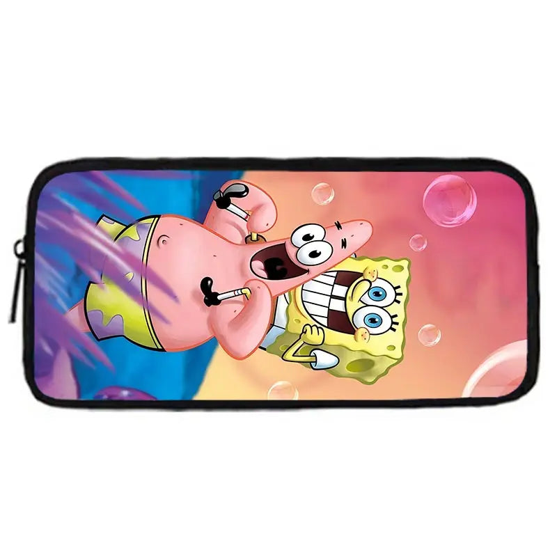 Cartoon Cute Child School Backpack with Lunch Bags ,Pencil Bags ,School Bags for S-spongebobS Boys Girls Best Gift