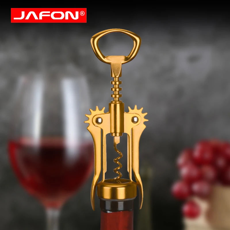 Dark Gold Wine Opener Wing Corkscrews with Beer Bottle Opener Stooper and Bag in Gift Box for Kitchen Accessories Gift Idea