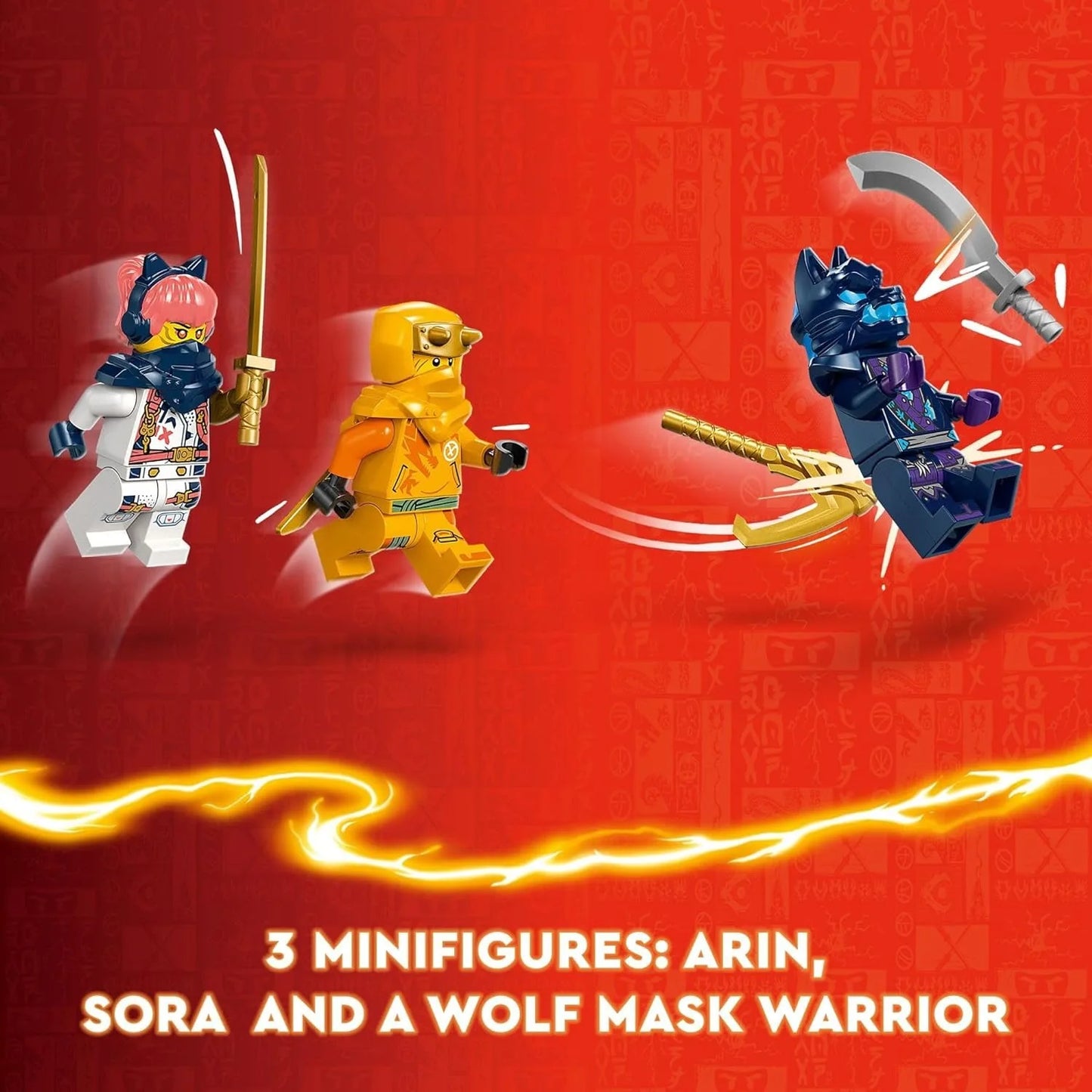 LEGO NINJAGO Young Dragon Riyu Playset With 3 Ninja Minifigures For Independent Play, 71810 Room Decoration