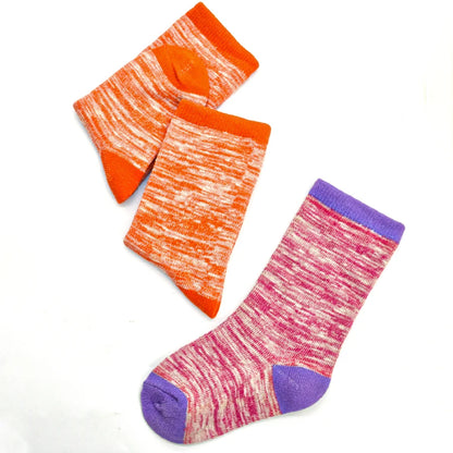 6 pairs of striped cotton socks for kids - Girls Breathable cotton socks for kids (1-14 years)