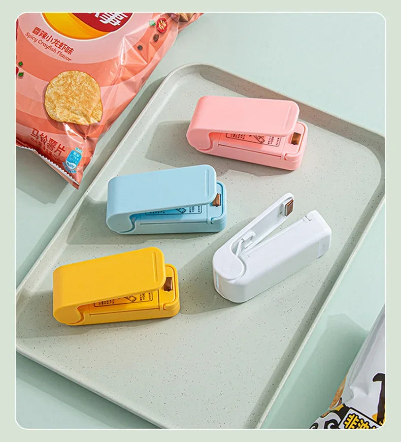 Plastic Heat Bag Sealer Food Packaging Sealing Machine Portable Snack Bag Sealing Clip Kitchen Storage Accessories Home Gadgets