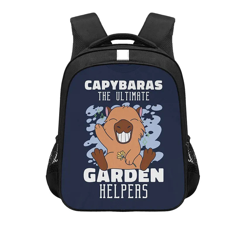 Kawaii Capybara Print Backpack Women Men Don't Worry Be Capy Children Student School Bags Laptop Kindergarten Rucksack Gift