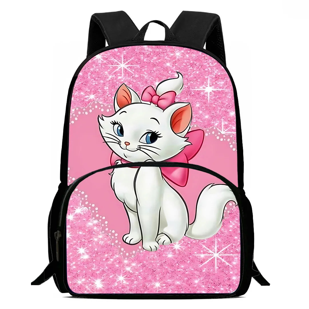 3Pcs Set  Disneys Marie Cat Child Backpacks Shoulder Bag Pencil Case Pupil Large Capacity School Bags for Boys Girls Best Gift