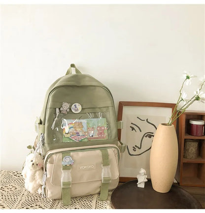 Kawaii Women Backpack Waterproof School Bag For Teenager Girl Student Bookbag Laptop Rucksack Cute Female Travel Bagpack Mochila