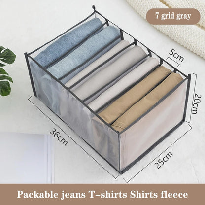 Organizer Panties Socks Storage Boxes Wardrobe Pants Clothes Underwear Drawers jeans Clothes Separator Bra Folding Divider