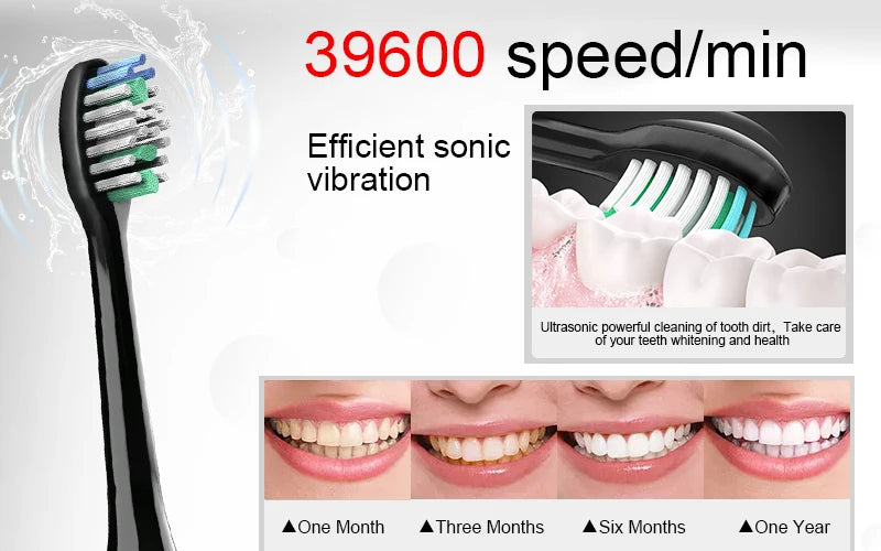 Smart Sonic Electric Toothbrush Ultrasound IPX7 Rechargeable Tooth Brush 5 Mode Smart Time Whitener Teethbrush Sarmocare S100