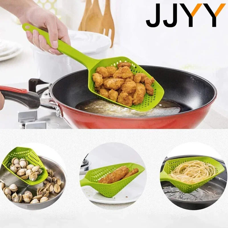 Large Colander Kitchen Large Noodle Spoon Long Handle Spoon High Temperature Non-stick Pan Colanders Strainers Kitchen Utensils