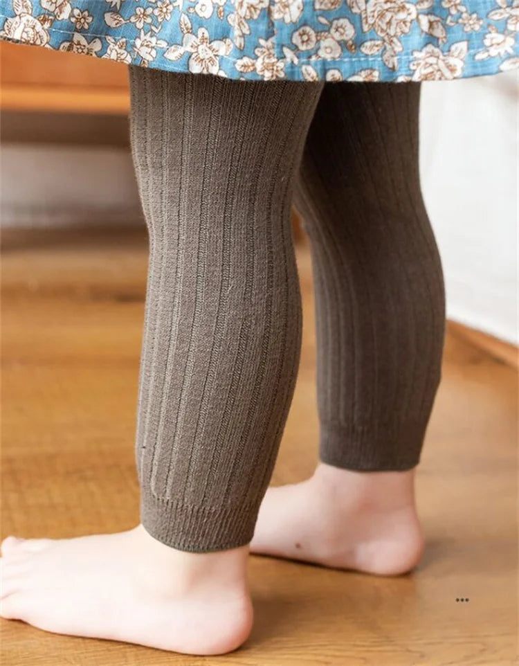 Lawadka Children's Girls Boys Pants Knitted Leggings For Girls Tights Solid Baby Kids Trousers Pantyhose For 0 to 6Years Spring