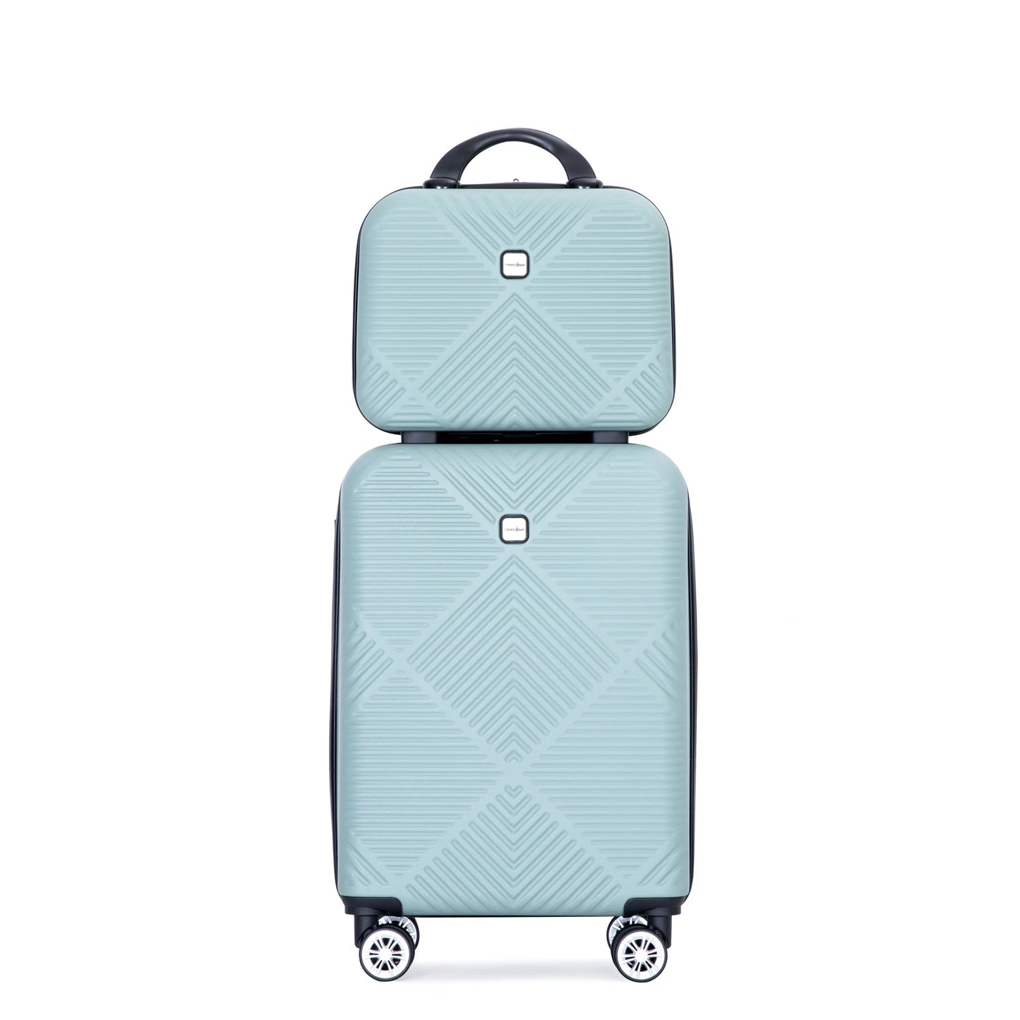 2 Piece Carry on Luggage Set, Airline Approved 20 Inch Luggage with Cosmetic Case，Hard Shell Suitcase with Spinner Wheels