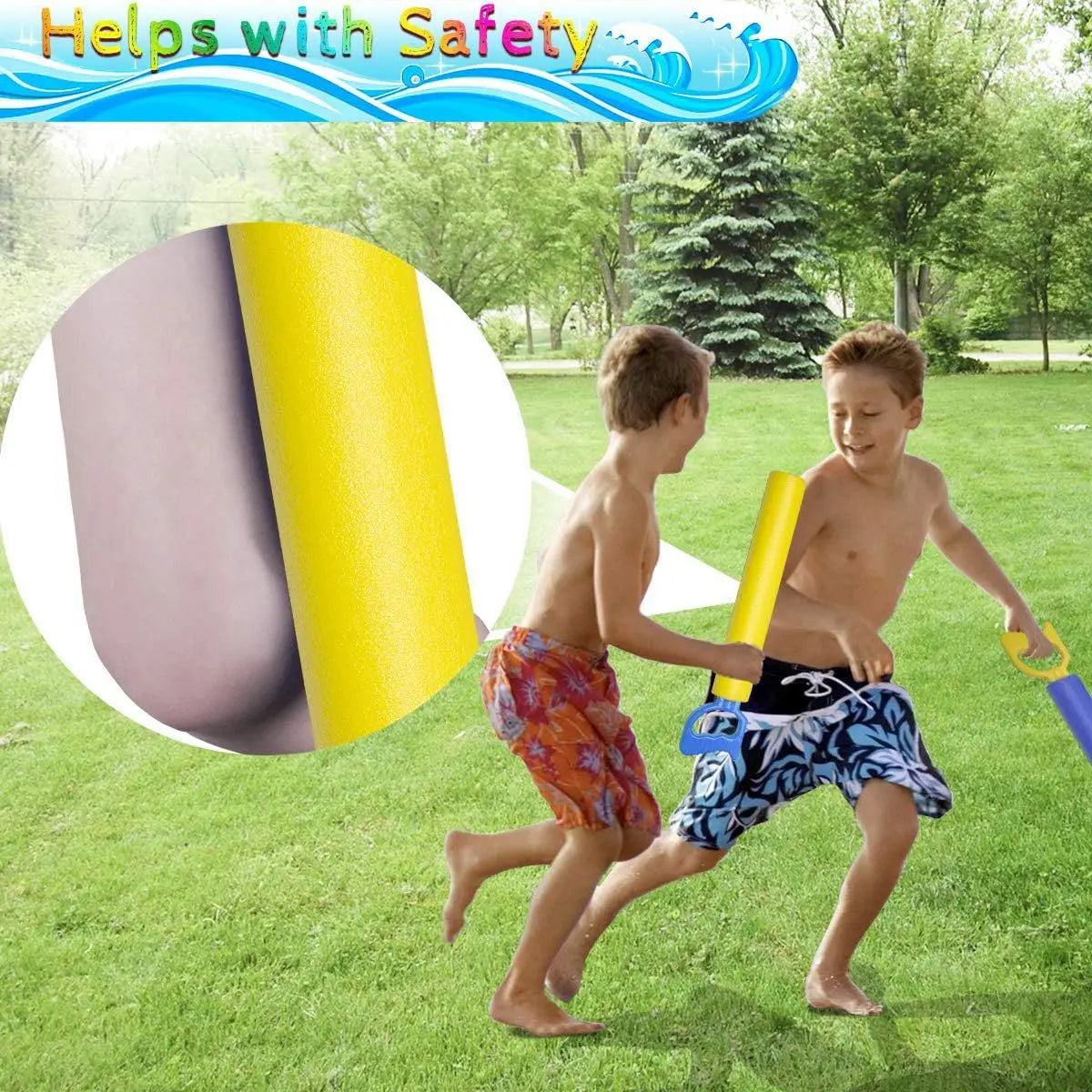 6Pcs Water Gun for Kids 40 Ft Summer Foam Watergun Toys Outdoor Water Squirter Soaker Blaster Swimming Pool Beach Games Toys