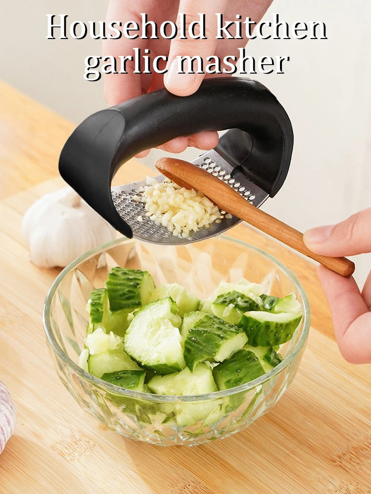 Stainless Steel Garlic Press Crusher Manual Garlic Mincer Chopping Garlic Tool Fruit Vegetable Tools Kitchen Gadget Accessories