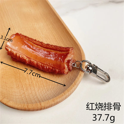 Funny Fried Chicken Leg Chicken Wing Keychain Creative Mini Simulation Food Pendant With Key Ring For Handbag Purse Accessories