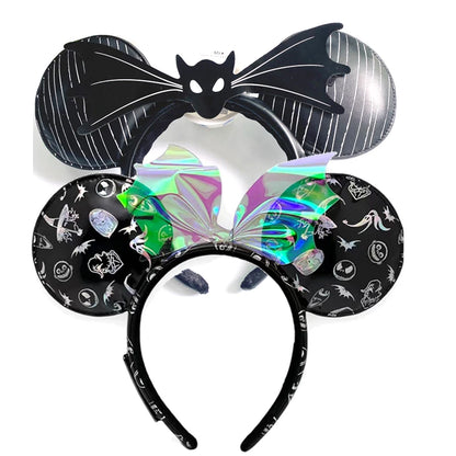 Black Bat Micey Mouse Ears Headband Masquerade Princess Decoration Cosplay Costume Holiday Birthday Party Gift Girls/Adults