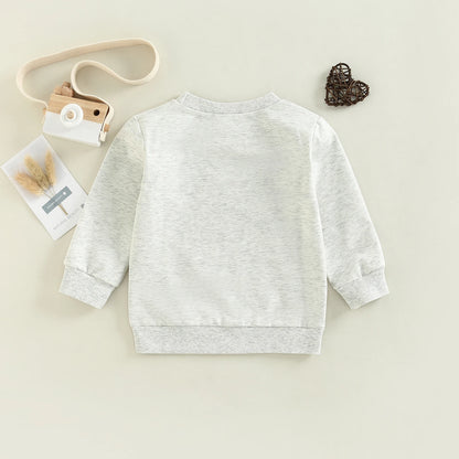 2022-09-02 Lioraitiin 0-6Years Toddler Kids Girl Boy Sweatshirt Ball Season Daddy Mommy Letters Football Print Pullover Tops