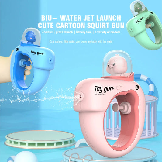 Cartoon Water Gun Kids Toy Press Squirt Gun Water Soakers Summer Outdoor Games Blaster Beach Bath Toys Children Gift