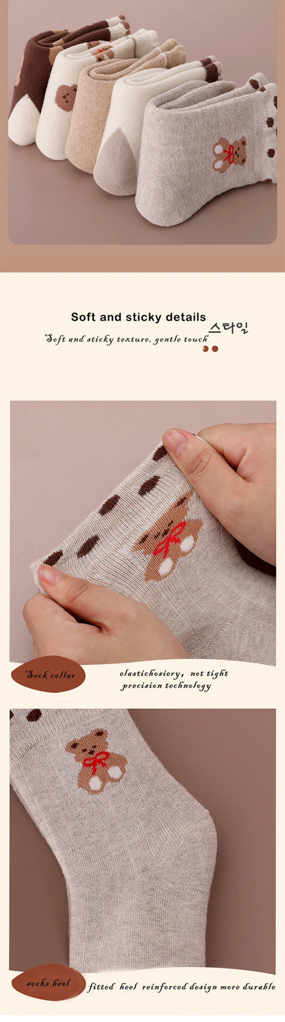 5Pairs 1-14Years Terry Socks For Children Wholesale to Resell Socks Children's Fashion High Elasticity Thickening Socks New