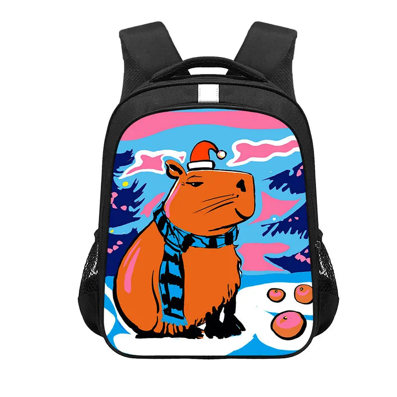 Kawaii Capybara Print Backpack Women Men Don't Worry Be Capy Children Student School Bags Laptop Kindergarten Rucksack Gift