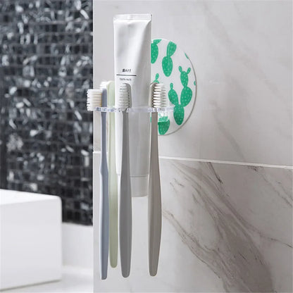 1PC Plastic Toothbrush Holder Toothpaste Storage Rack Shaver Tooth Brush Dispenser Bathroom Organizer Accessories Tools GUANYAO