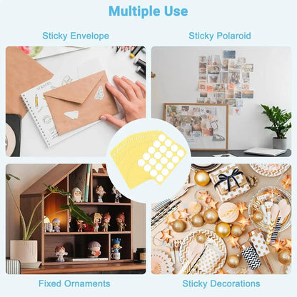 100PCS Candle Wick Stickers Transparent Acrylic Heat Resistance Double-Sided Stickers for Candle Making Kit DIY Tool