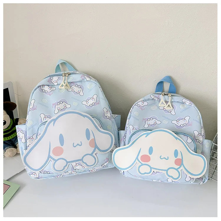 Sanrioed Anime Hello Kitty Cinnamoroll My Melody Kuromi Cute Kid Backpack Kawaii Cartoon Leather Mini School Bag Holiday Gift