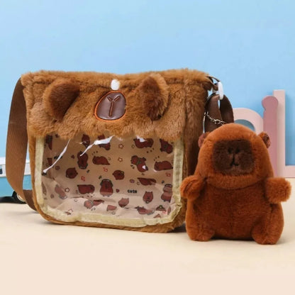 Shoulder Bag Capybara Plush Backpack Animals Students School Bag Couple