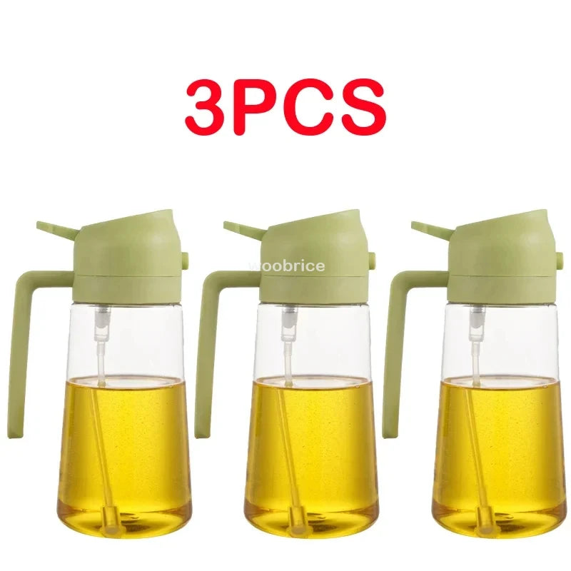 2 in 1 Spray for Olive Oil Spray Sprayer Dispenser Bottle Comfortable Handle Design for Barbecue Air Frying Pan Oven Camping