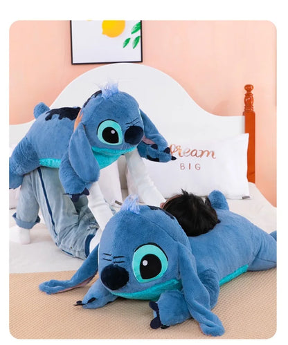 Puppy Stitch Doll Blue Stitch Plush Long Pillow Toys Girl Sleeping Leg Clamping Plushies Doll Children's Birthday Pillow Gift