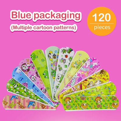 120pcs/Lot Cartoon Animal Pattern Band Aid Hemostasis Adhesive Bandages First Emergency Kit Wound Plaster Patches For Kids