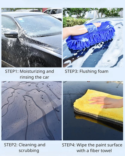 Car Wash Microfiber Chenille Car Wash Sponge Care Washing Brush Pad Washing Towel Auto Gloves Styling Accessories Gadget