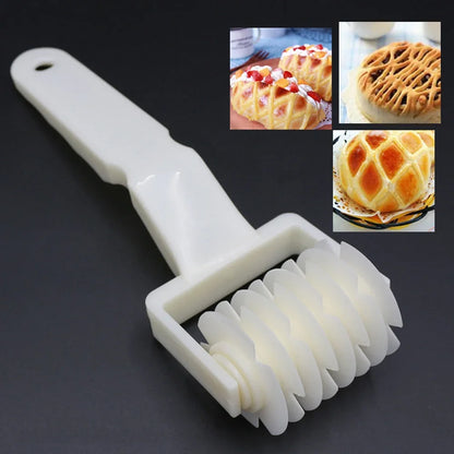 Plastic Pastry Pizza Lattice Roller Cutter Baking Tool Pull Net Wheel Knife for Dough Cookie Pie Kitchen Gadgets Baking Tools