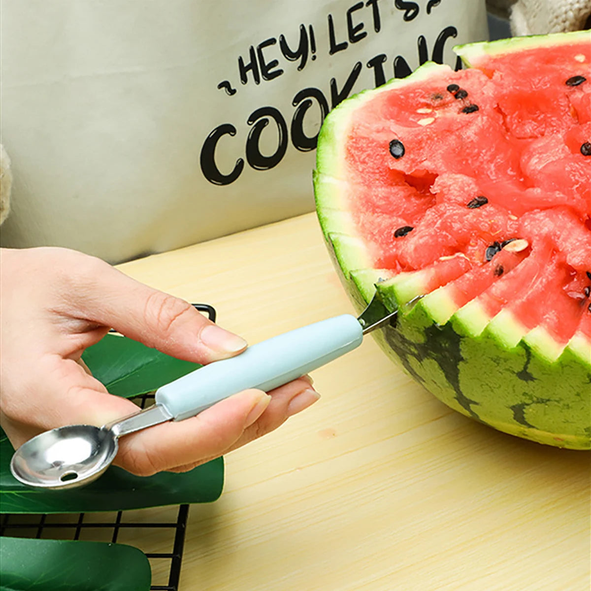 DIY Melon Scoops Ballers Multi Function Fruit Carving Knife Watermelon Baller Scoop Fruit Useful Things For Kitchen Accessories