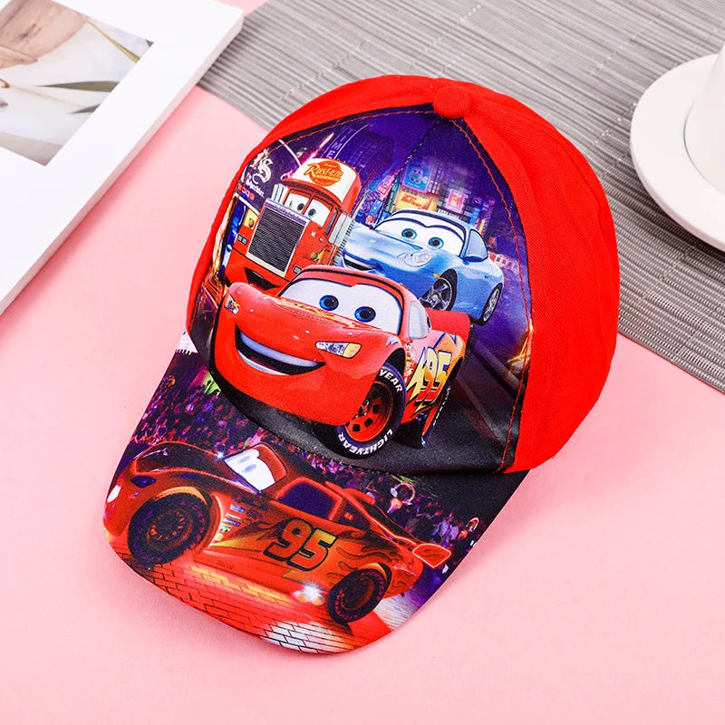 Disney New Anime Frozen Minnie Mouse Kids Brand Hat Boy Girl Travel Caps Spiderman Mickey Baby Caps Figure Gift Toys 3-8Y