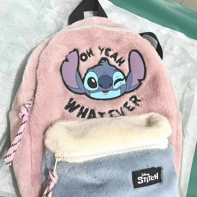 Disney Cartoon New Stitch Plush Children's Backpack Mini School Bag Cute Shoulder Bag for Boys and Girls Fashionable Backpack