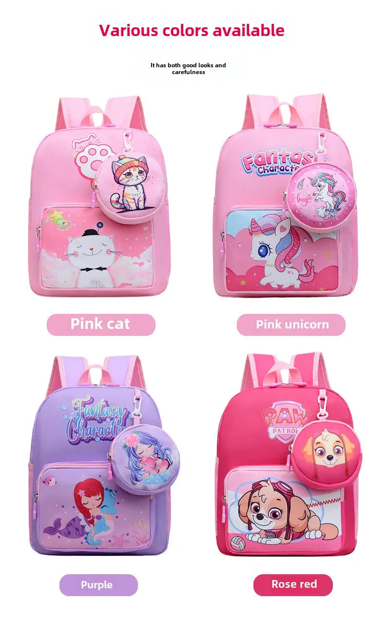 PAW Patrol Backpack School Bag High Capacity Waterproof Travel Storage Bags for Student Chase Skye Schoolbag Gifts for Children