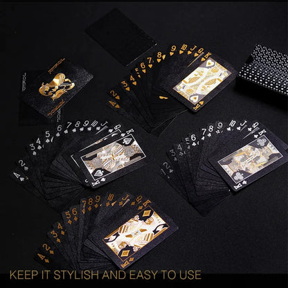 Color Black Gold Playing Card Game Card Group Waterproof Poker Suit Magic Dmagic Package Board Game Gift Collection