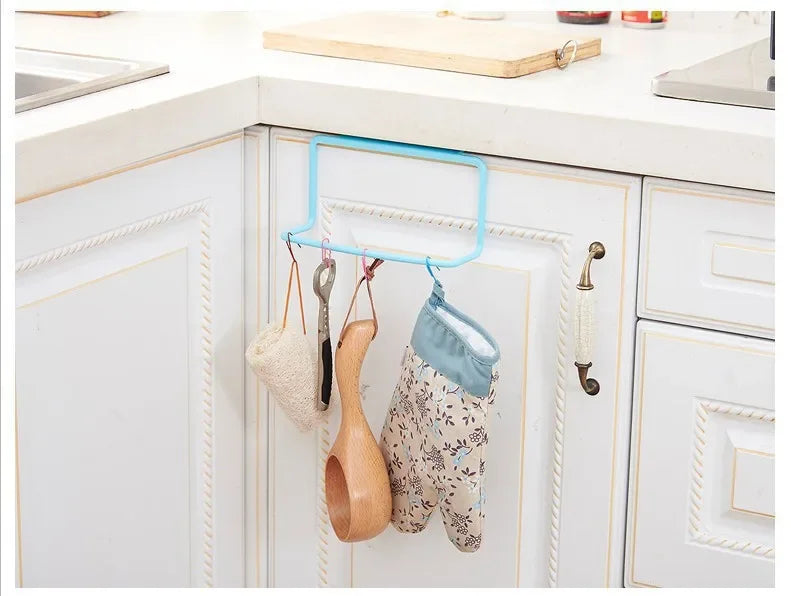 Towel Rack Hanging Holder Organizer Bathroom Kitchen Cabinet Cupboard Hanger Kitchen Bathroom Accessories Gadgets Cooking Tools