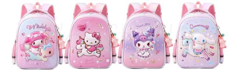 Lovely Kuromi Melody New Backpack For Girls Hello Kitty Princess School Bags Kids Satchels Kindergarten Bookbag Mochila Infantil