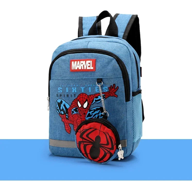 Disney Backpacks for Kids Preschool Child Captain America Spider Men Pattern School Bags Teenager Lightweight Cute Knapsack