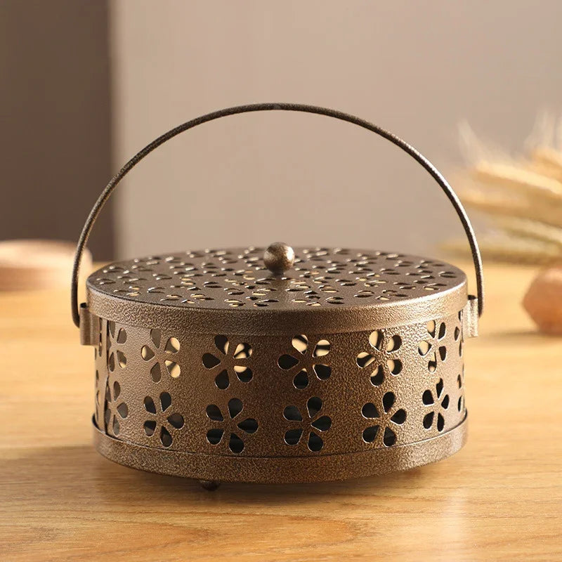 Portable Mosquito Coil Tray Holder Home Insect Repellent Anti-fire Sandalwood Incense Burner Box Anti-Mosquito Supplies