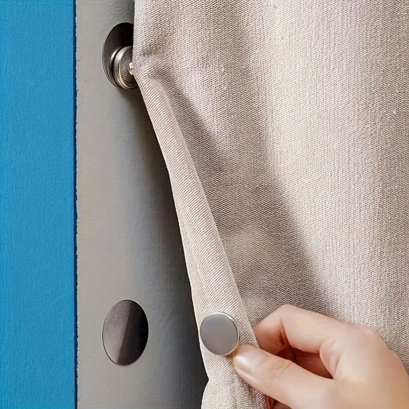 Modern metal magnetic hook, suitable for curtains - easy to install wall mounted magnetic buckle