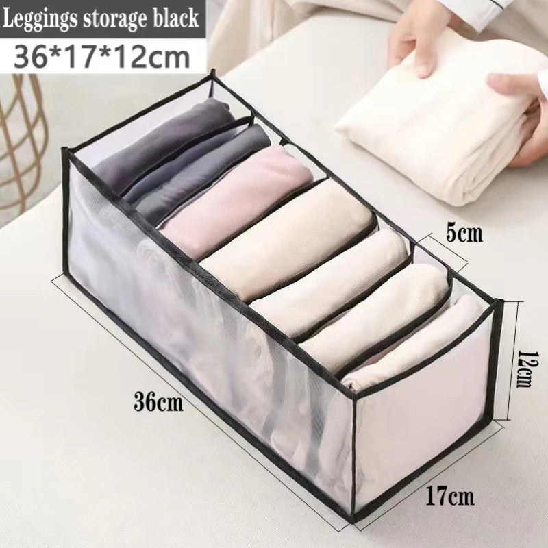 Organizer Panties Socks Storage Boxes Wardrobe Pants Clothes Underwear Drawers jeans Clothes Separator Bra Folding Divider