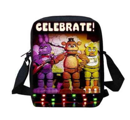 Cartoon Five Night At Freddy Child School Backpack With Shoulder Bag Pencil Bags School Bags for Boys Girls Best Gift