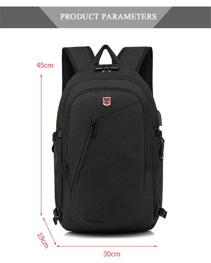 Brand New Anti-thief USB Charging bagpack Men 15.6inch laptop backpacks Waterproof Oxford Travel Backpack School bags Coded Lock